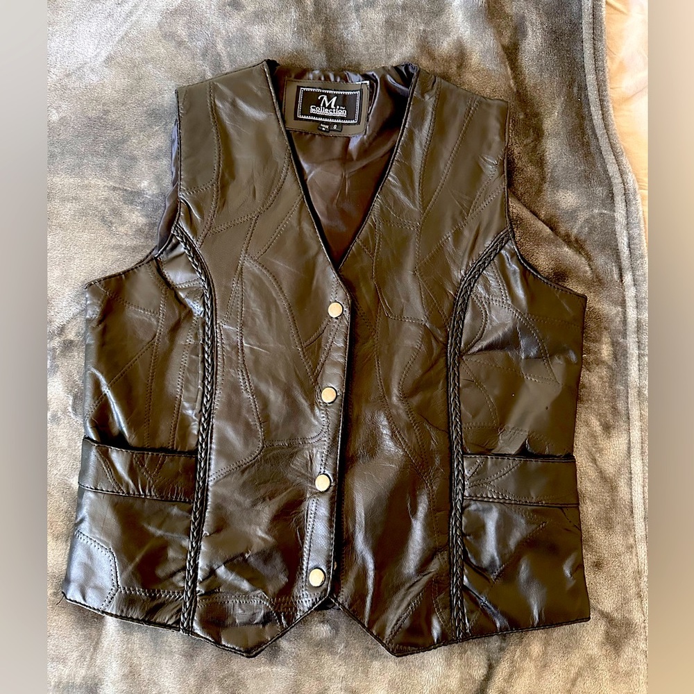Leather Vintage Vest S
